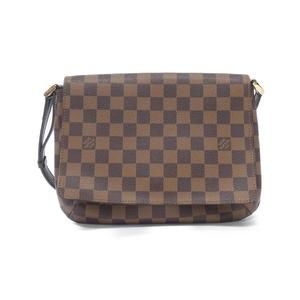 Louis Vuitton Damier Ebene Musette Tango Small Canvas Shoulder Bag Brown